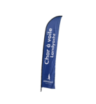 Beach Flag Char à voile Bleu avec sa canne