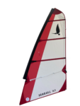 Voile 4M² dacron (arisable à 3M) Blanc/Rouge