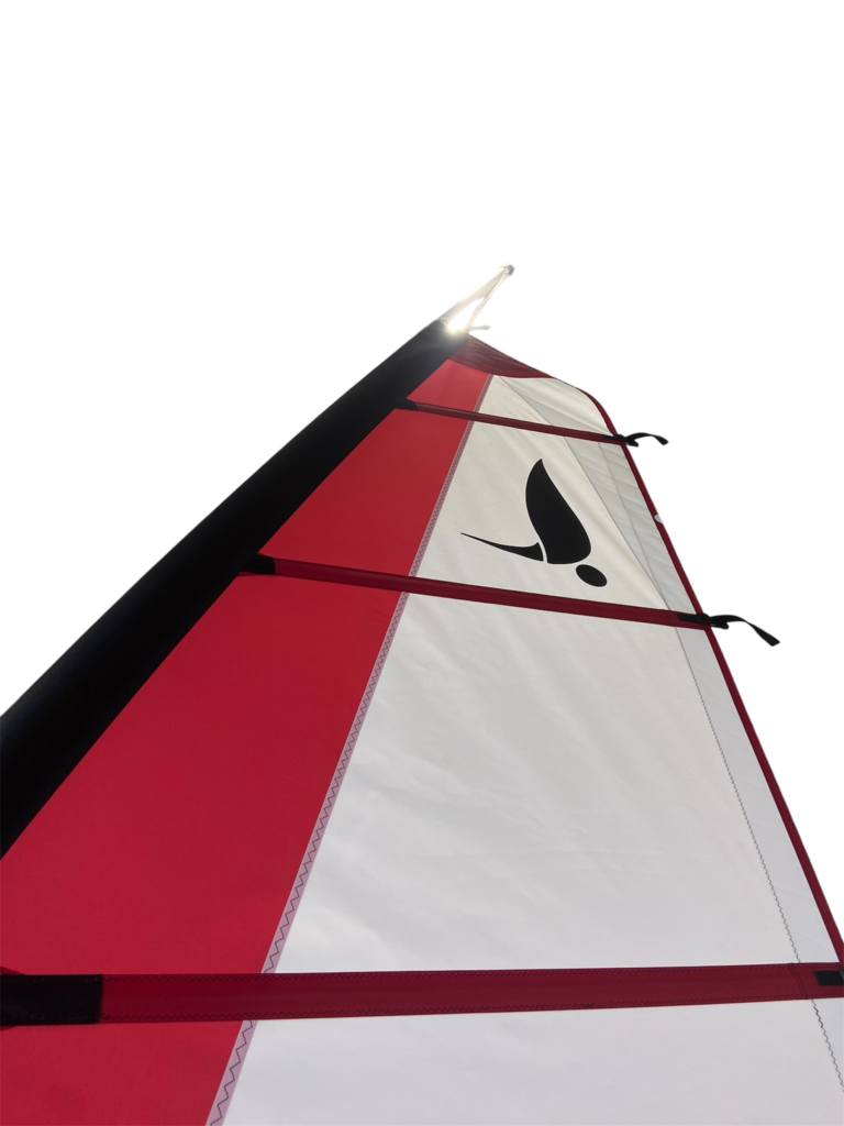 Voile 5M² dacron à ris Blanc/Rouge Club