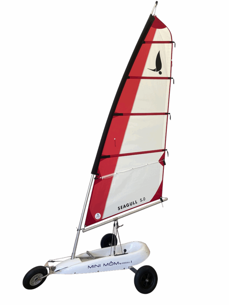 MINI MOM Essentiel voile 5.0 m² à ris Blanc/rouge