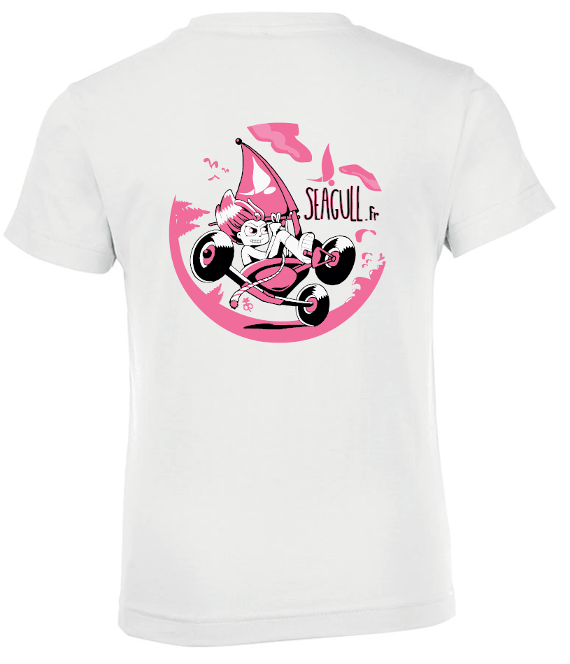 Tee-Shirt BLANC KIDS Crazy Ludic Rose Taille 12 ans