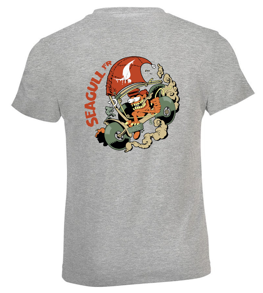 Tee-Shirt GRIS KIDS Crazy Ludic Vin